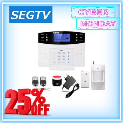 Kit de alarma local pantalla LCD receptores inalámbricos