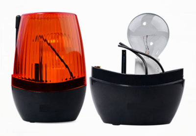 Baliza color naranjo 220VAC  ( portòn )