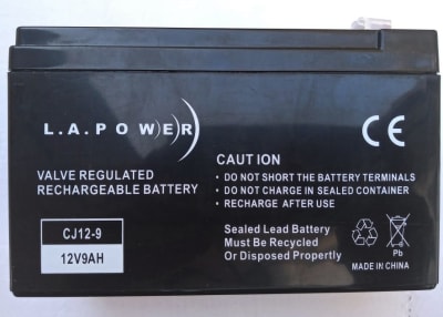 Batería recargable 12 VDC 9H