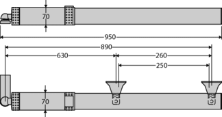 Kit de automatización para portones de abatir doble hoja marca BFT, modelo ORO