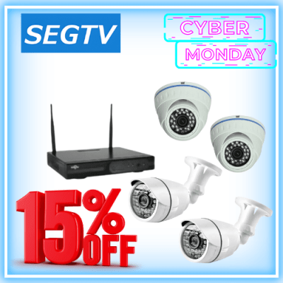 Kit 4 camaras AHD inalambrico 3,6mm, 20M