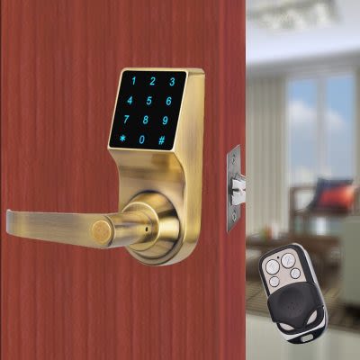 Cerradura hotel PIN+PROX, color dorada