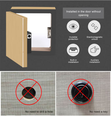 Cerradura Electrónica oculta para armario, cajón de madera.
