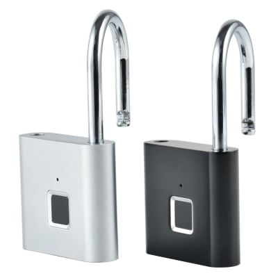 Candado con carga USB aleación de zinc, con huella digital, sin llave IP54