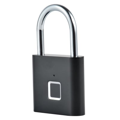 Candado con carga USB aleación de zinc, con huella digital, sin llave IP54