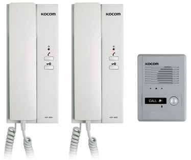 Kit de citófono doble marca KOCOM modelo KDP-602AD + MS-2D