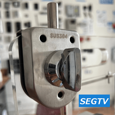 Cerradura de puerta de vidrio de acero inoxidable Manual