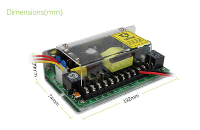 Fuente de alimentación para control de acceso con cargador de batería