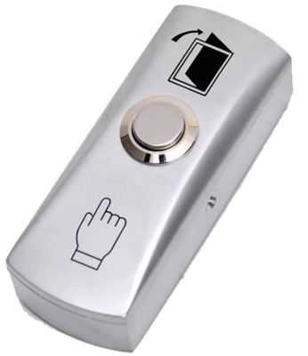 Pulsador de salida sobrepuesto metálico con iluminación