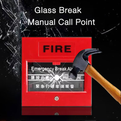 Punto de accionamiento manual rojo,incendio