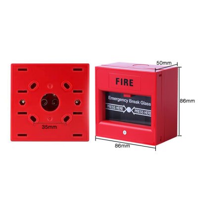 Punto de accionamiento manual rojo,incendio