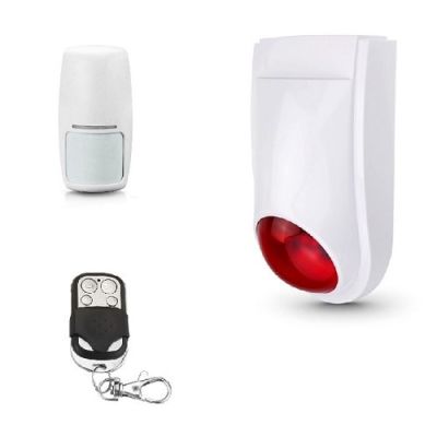 Sirena, strobo, receptor, cargador y batería