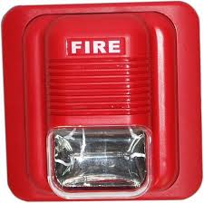 Sirena con estrobo LED para incendio