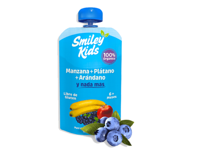 Smileykids Manzana, Platano, Arandano 113 grs