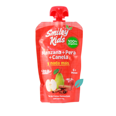 Smileykids Manzana, Pera, Canela 113 grs