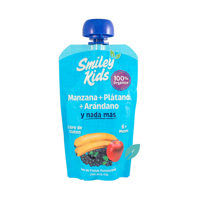 Smileykids Manzana, Platano, Arandano 113 grs