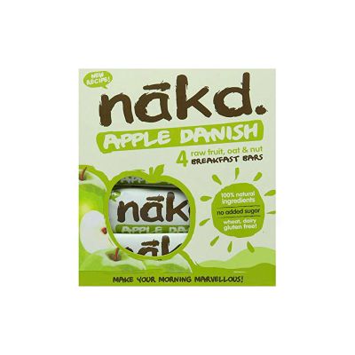 Barra de cereal saludable sin gluten Apple danish Pack 4 unidades