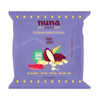 Cereal Garbanzo, Amaranto y Cacao 20 grs