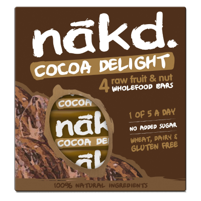 Pack 4 unidades Barra de cereal Nakd Cocoa Delight
