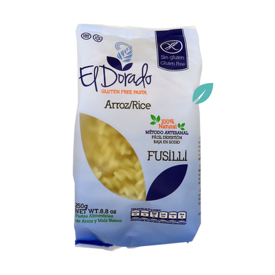 Pasta Fusilli sin gluten de arroz 250 grs
