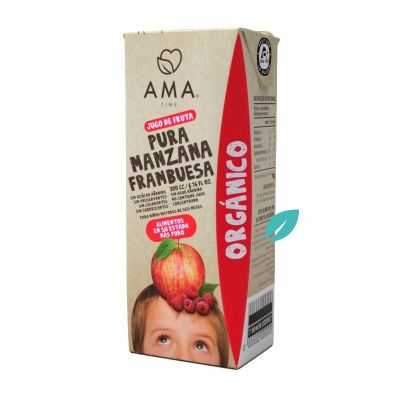 Jugo de frutas Orgánico Manzana Frambuesa Ama 200 cc