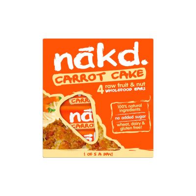 Barra de cereal saludable sin gluten Carrot Cake Pack 4 unidades