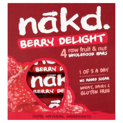 Barra de cereal Nakd Berry Delight Pack 4 unidades