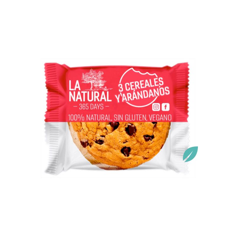 Galleta con 3 Cereales y Arándanos Sin Gluten 1 Galleta con 3 Cereales y Arándanos Sin Gluten 1