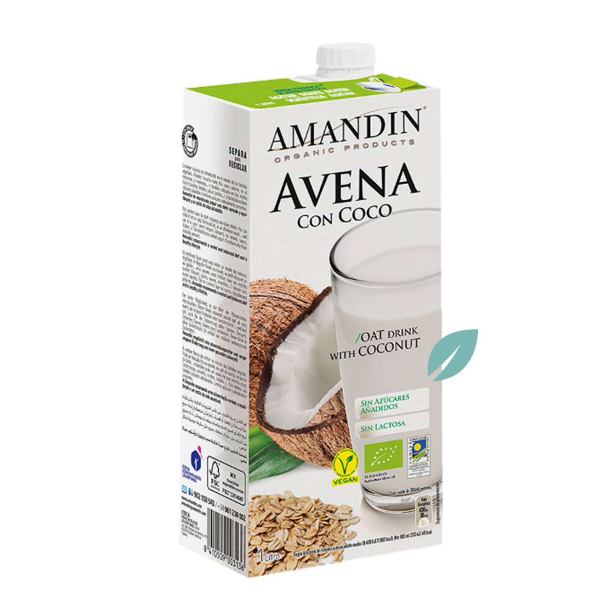 Bebida Orgánica Avena Coco (leche vegetal) 1 litro 1 Bebida Orgánica Avena Coco (leche vegetal) 1 litro 1