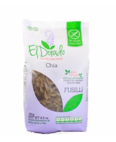 Pasta Fusilli sin gluten de chia 250 grs 1 Pasta Fusilli sin gluten de chia 250 grs 1