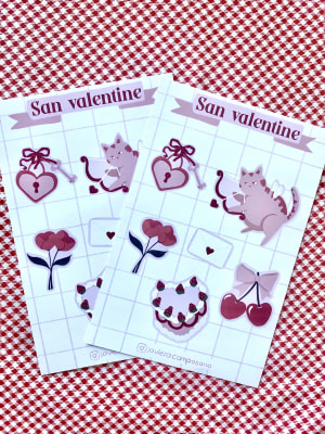 Sticker sheet San valentine
