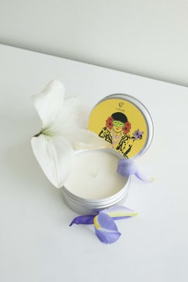 VELA LATA AMARILLA AROMA MARACUYA Y MANGO - CERA DE SOJA - 100 GR