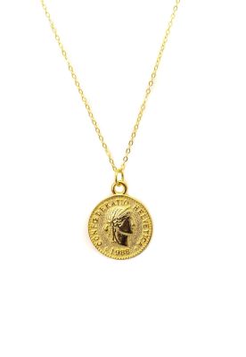 Medalla Helvetica Bañada en Oro - Musa Accesorios1