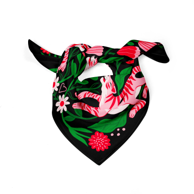 Pañuelo Tigre Rosa 50x50 cms2