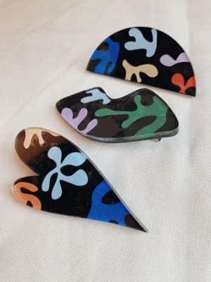 Set 3 Hairclip Matisse Negro