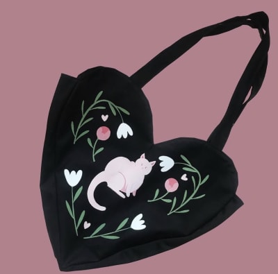 Tote Corazón negro