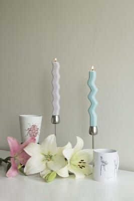 VELA FORMAS CELESTE 23 CM x 2 CM