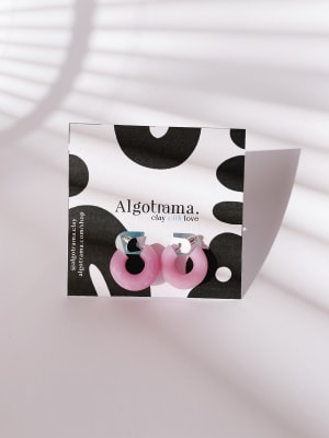 Argollas Mini Chunky ROSA1