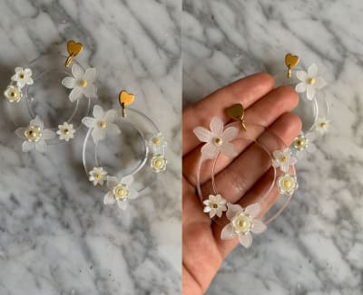 aros flor transparente