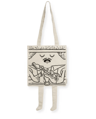 Totebag con piernas Jimi Hendrix1