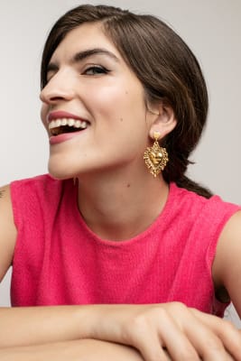 Aros Corazón Dorado