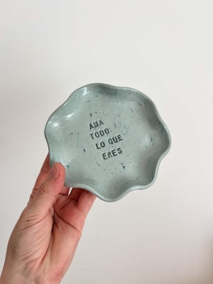 Plato joyero celeste AMA TODO LO QUE ERES
