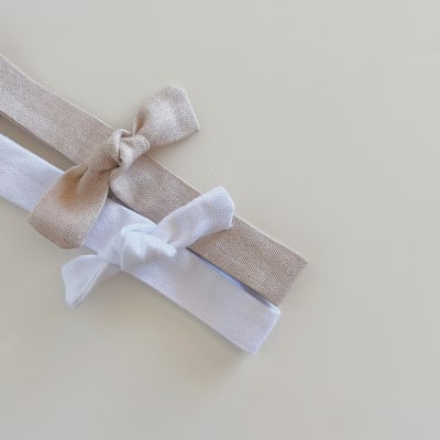 Anylu Cintillo de guagua Lino Beige