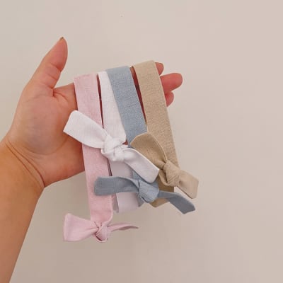 Anylu Cintillo de guagua Lino Celeste Opaco