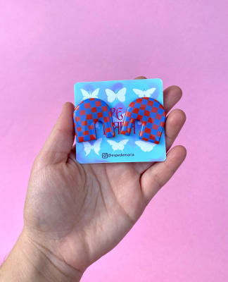 Aros arco liso Rojo-lila