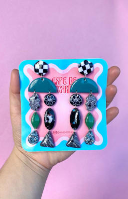 Aros ASIMÉTRICO XL VERDE PETRÓLEO