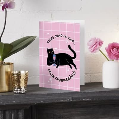 Tarjeta como el vino rosa