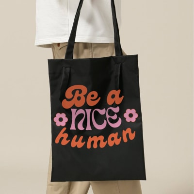 Tote Bag Be a Nice Human1