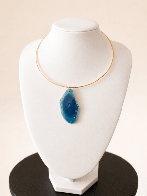 Collar Joker agata azul