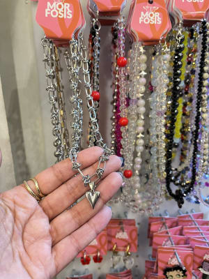 Cadena púas Corazón Maciso